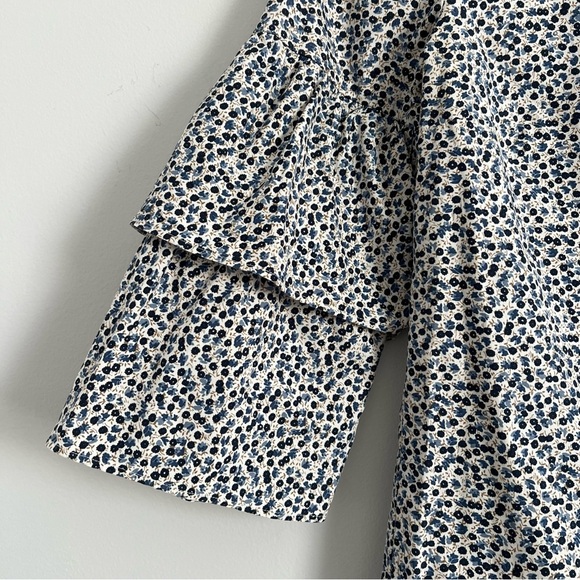 J. Crew Black and White Bell Sleeve Blouse - Picture 3 of 6